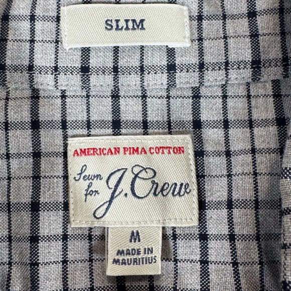 J.Crew Slim Fit Mens Plaid Button Down Shirt Size‎ M American Pima Cotton - Picture 4 of 10